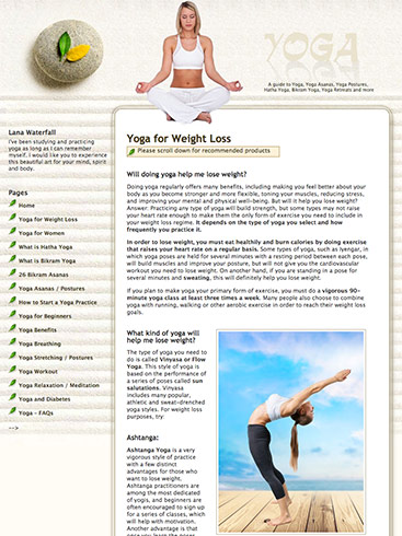 Creative365 web site design yoga los angeles