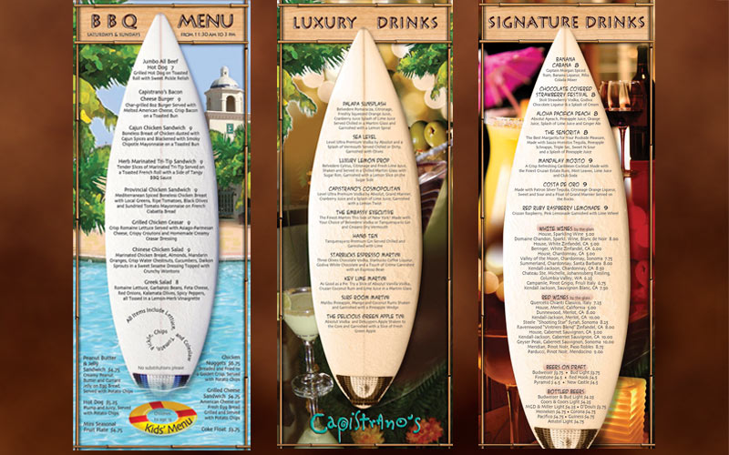 restaurant and lounge menu designs oxnard