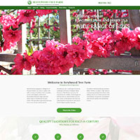 Website for a company specializing on growing of large trees, oaks, vines and shrubs