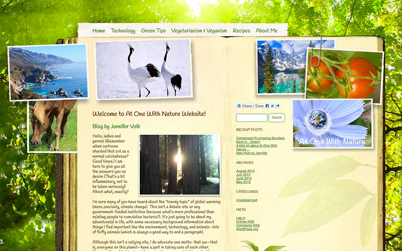 web design and blog for nature, ventura