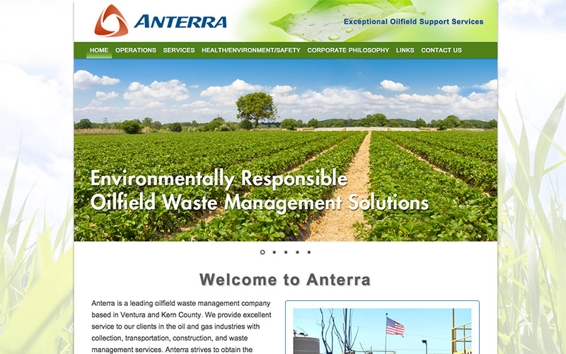 web design for oil industry, ventura county
