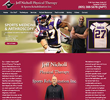 website design for Physical Therapy and Sports Rehabilitation
