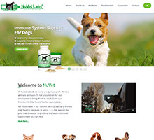 website design for dog food supplements company