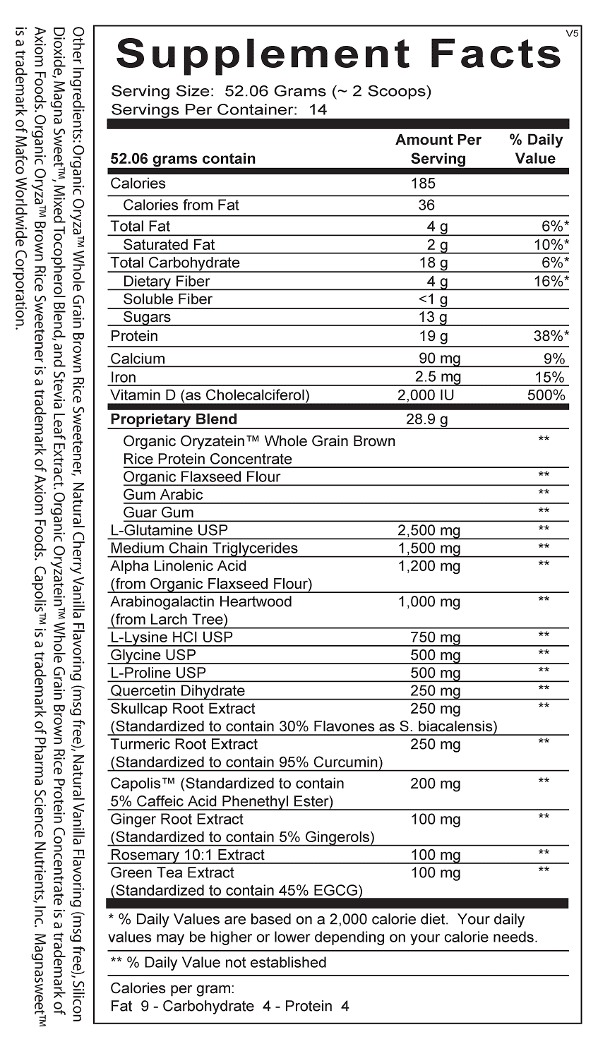 kairos activecare cherry supplement facts