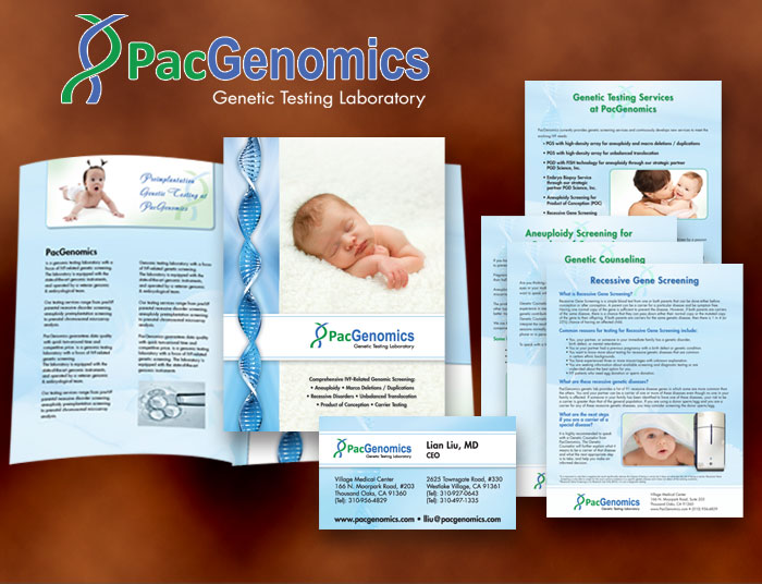 brochures, logo design for medical industry by creative365, camarillo CA
