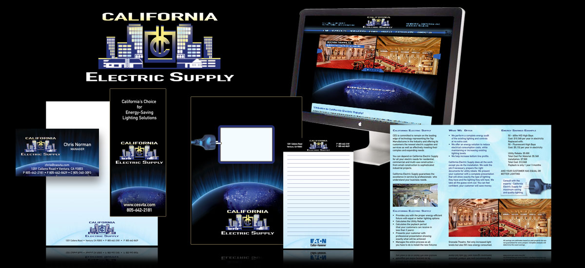 graphic design and website design for electric company